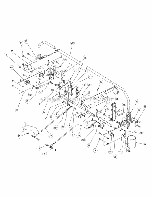 Control Assembly Diagram and Parts List for M48-KW 53AB5DBV750-23-HP-OHV Cub Cadet Lawn Tractor
